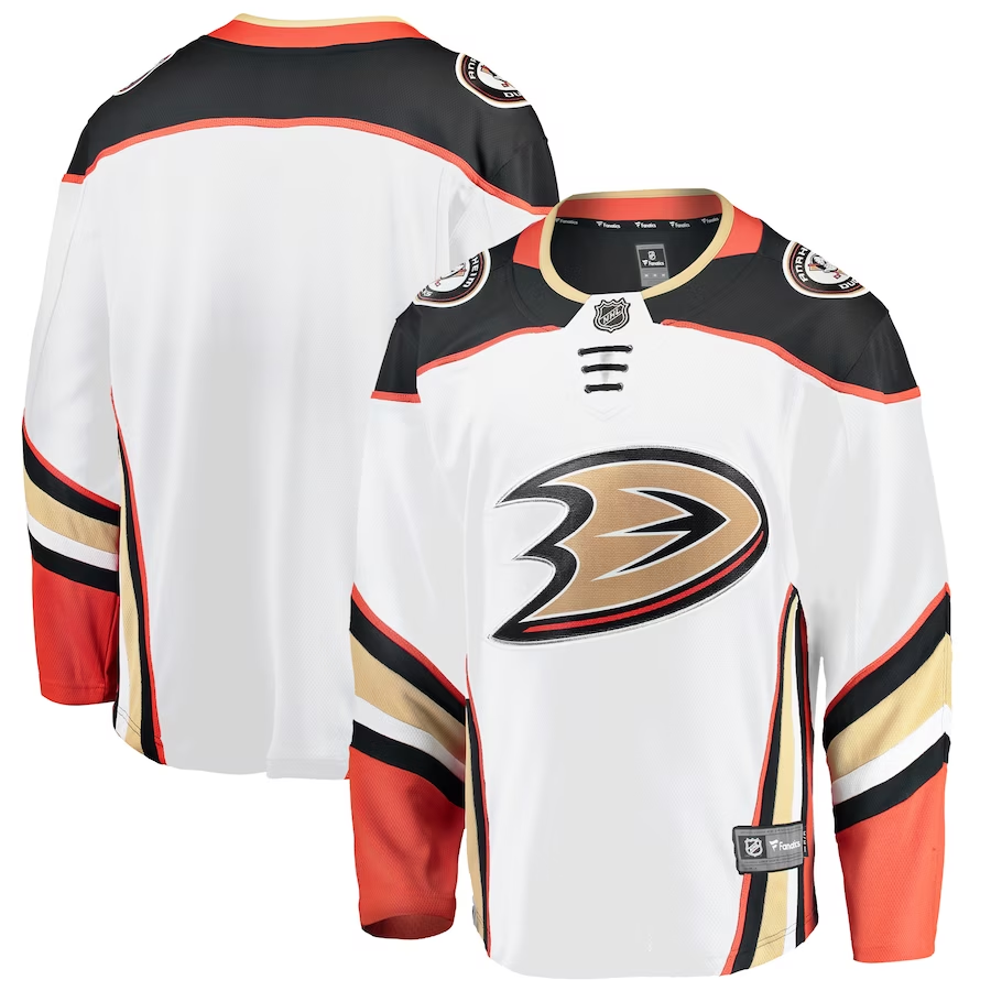 Men's Anaheim Ducks White Breakaway Away Blank Jersey Men's Anaheim Ducks White Breakaway Away Blank Jersey